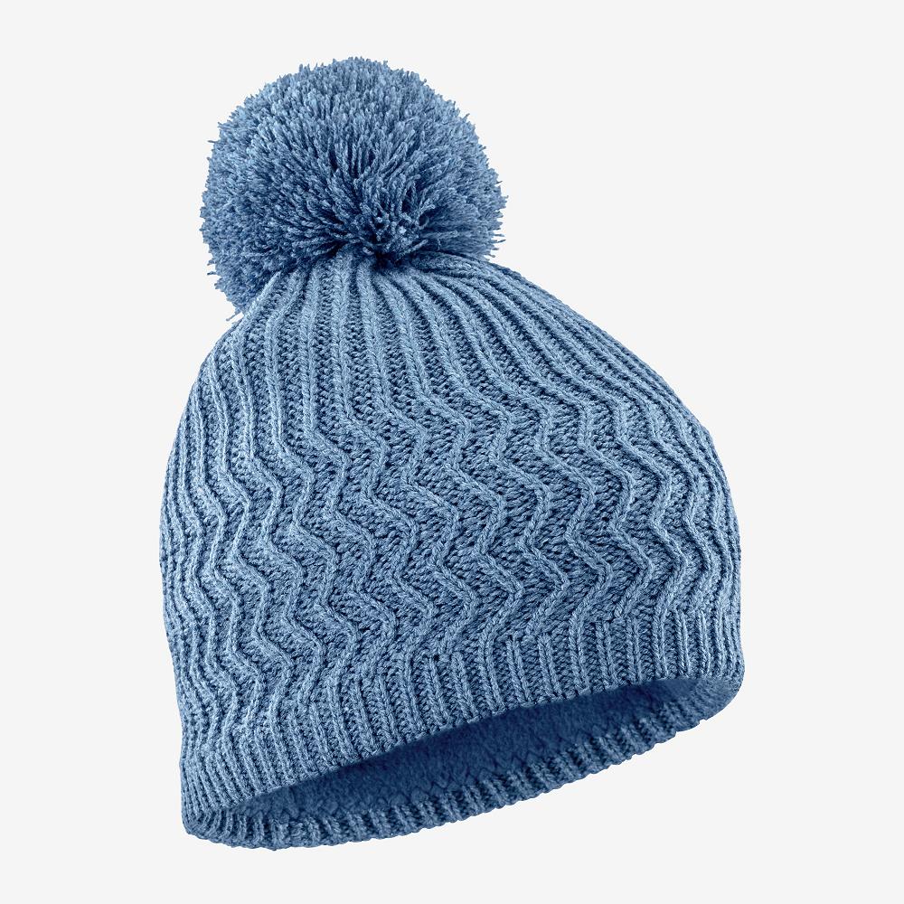 Salomon Israel KUBA - Mens Beanie - Blue (QHEY-83917)